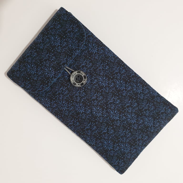 Floral Cotton Padded Case for Mobile Phone or Glasses – Button Fastener (008)