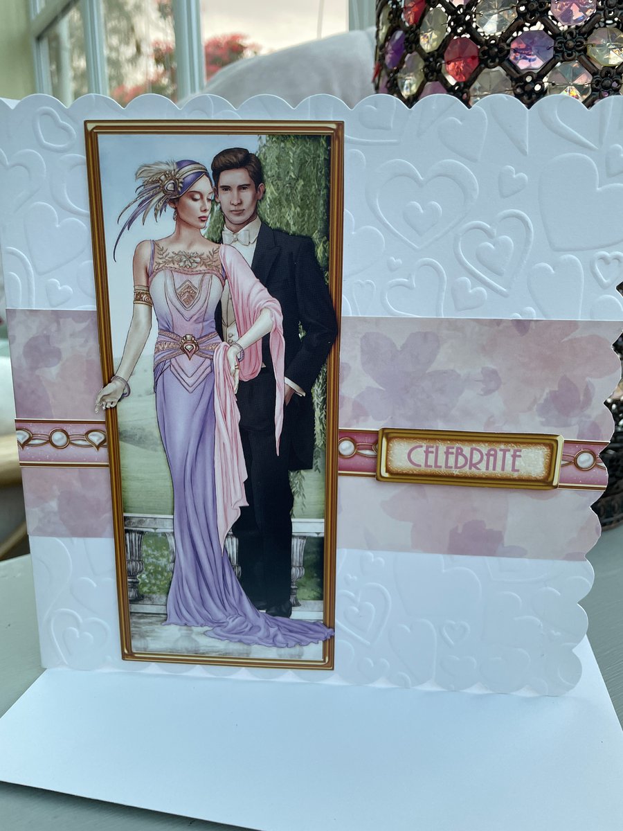 For a special couple elegant Art Deco wedding or anniversary card
