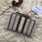 Woolly Wallet - Honey. Handwoven in Wales