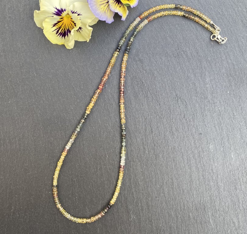 Songea Sapphire and Sterling Silver Necklace