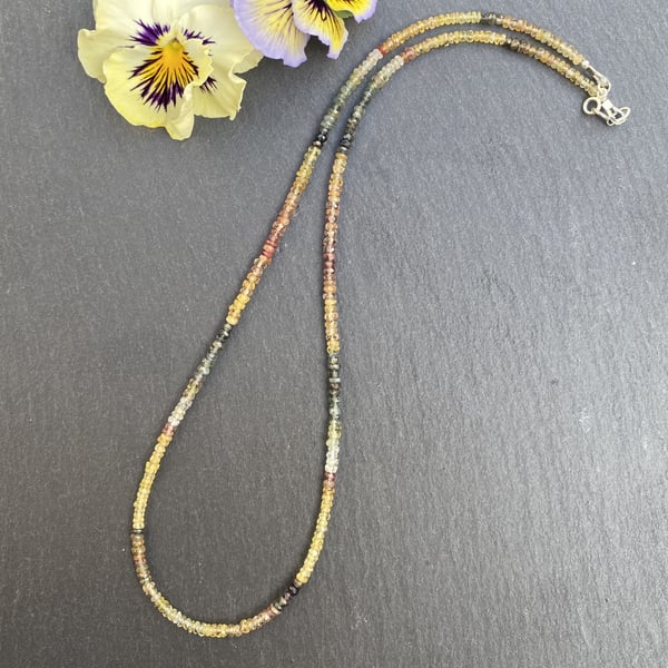 Songea Sapphire and Sterling Silver Necklace