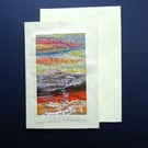 Individually Hand Crafted Textile Blank Card
