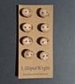 Set of eight small flat driftwood buttons - Image 3