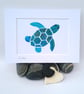 Multicoloured batik 'Turtle' fabric picture - 7x5 inches including mount - Image 3