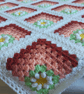 Crochet Daisy Baby Blanket – Peach Granny Squares - Ready to Ship  - Image 4