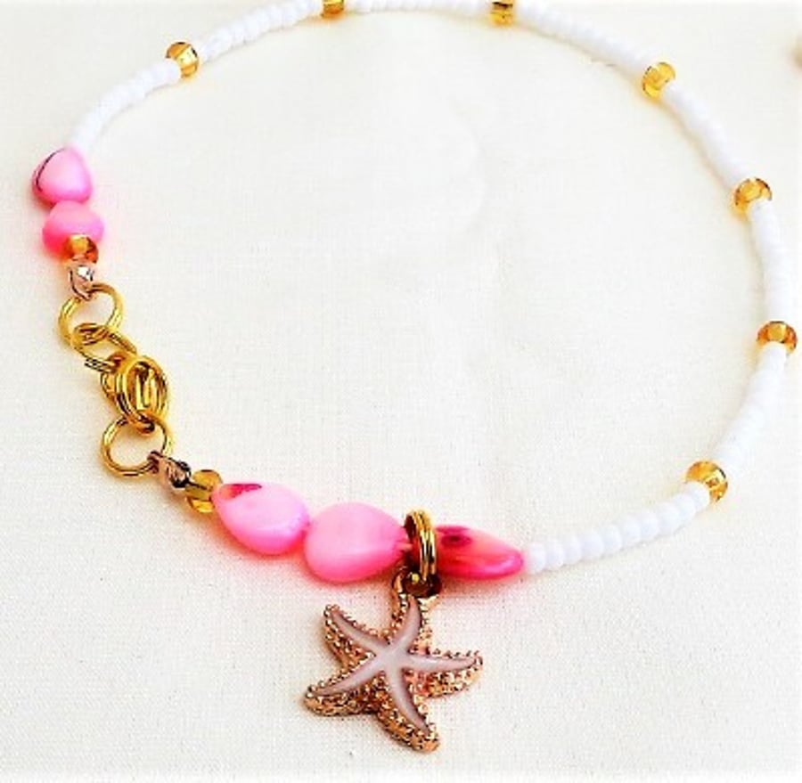 Starfish and Shell Anklet