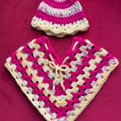 Hand crocheted baby or toddler ponchos