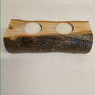 live edge tealight holder