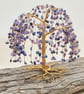 Wire Sodalite And Amethyst Willow Tree Sculpture