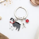 Personalised French Bulldog Keyring - Dog Lover Gift, Frenchie, Custom Pet Prese