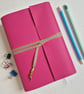 Bright Pink Splash Marble Journal or Sketchbook, A5 size - Image 2