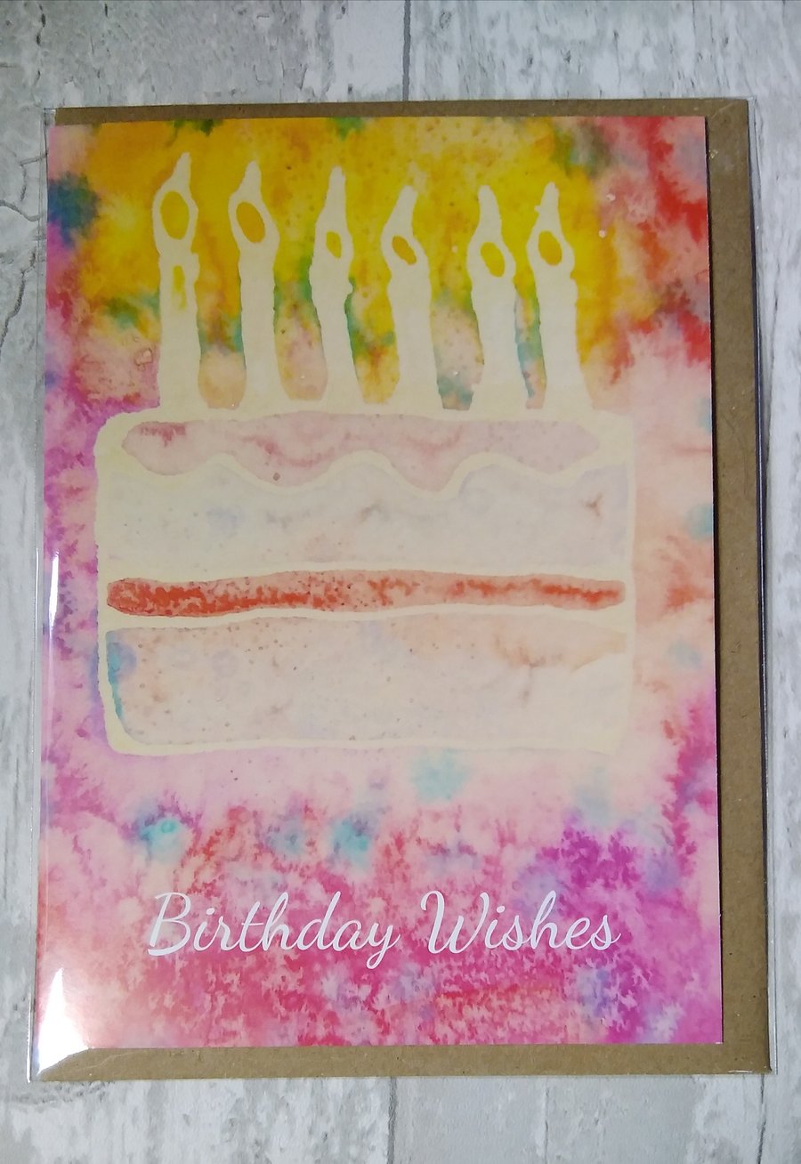 Birthday Cake Birthday card. Happy Birthday.