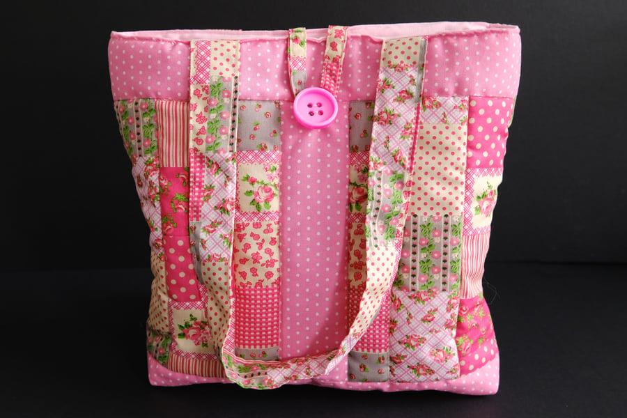 Handmade Pink Quilted Bag