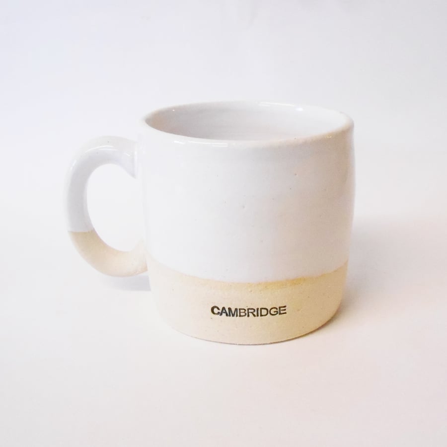 Mug Shiny White "Cambridge" logo Ceramic mug.