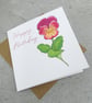 Birthday Card Floral Viola - Image 3