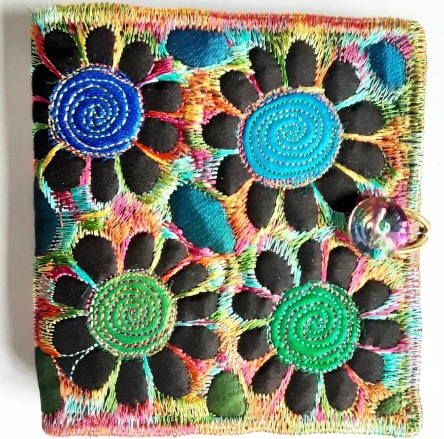 Needle Case for Sewing with Free Machine Embroidery 