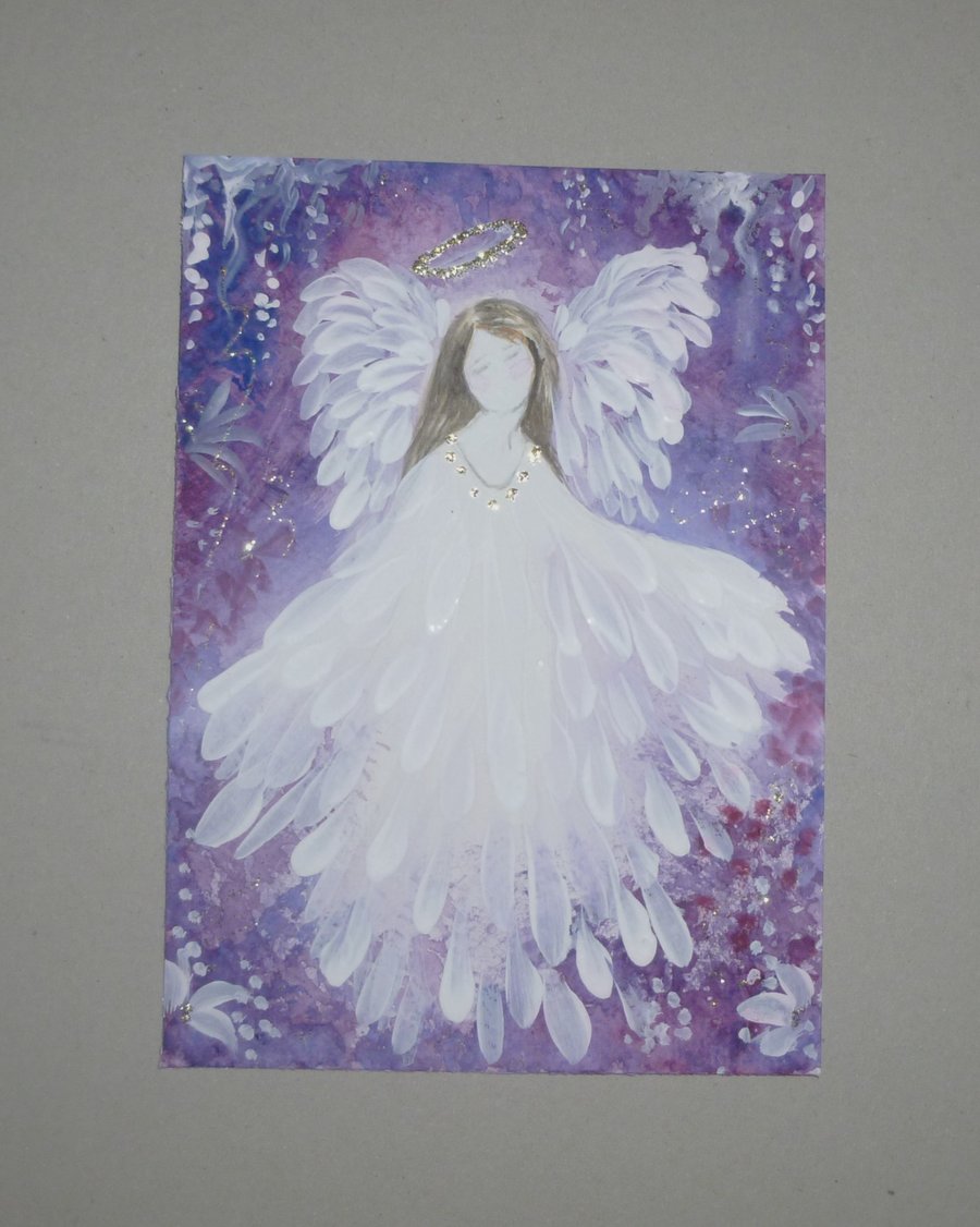 original art hand painted angel painting ( ref FA 230 PNG4 )
