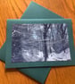 Handmade photo card of winter snow scene in Northumberland Park, North Shields - Image 2