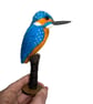 Mini needle felted kingfisher sculpture