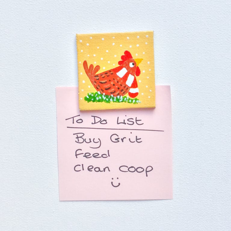 Canvas magnet, Little Chicken.