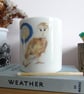 Barn owl and full moon candle holder - Image 3
