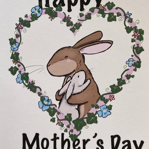 Bunny rabbit Mother’s Day card 