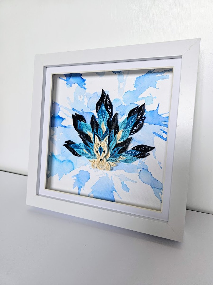 Inari Fox Spirit available in blue or red - Folksy