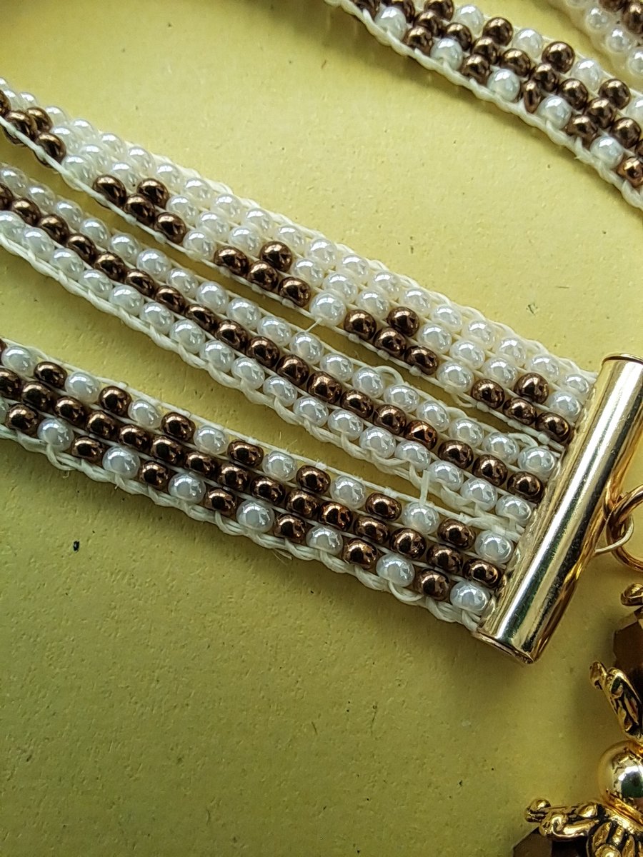 Beaded 3 strand bracelet