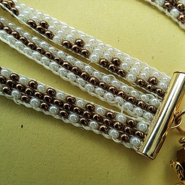 Beaded 3 strand bracelet