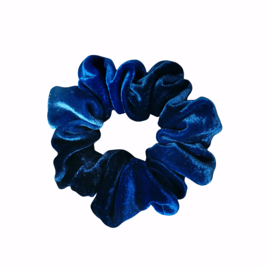 Blue ombre velvet hair elastic (scrunchie).