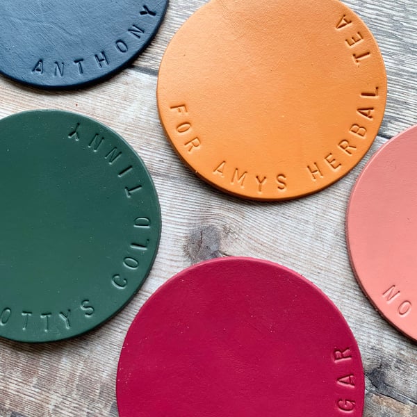 Hand Stamped Leather Coasters - Gifts for the home, new home gifts, mothers day 