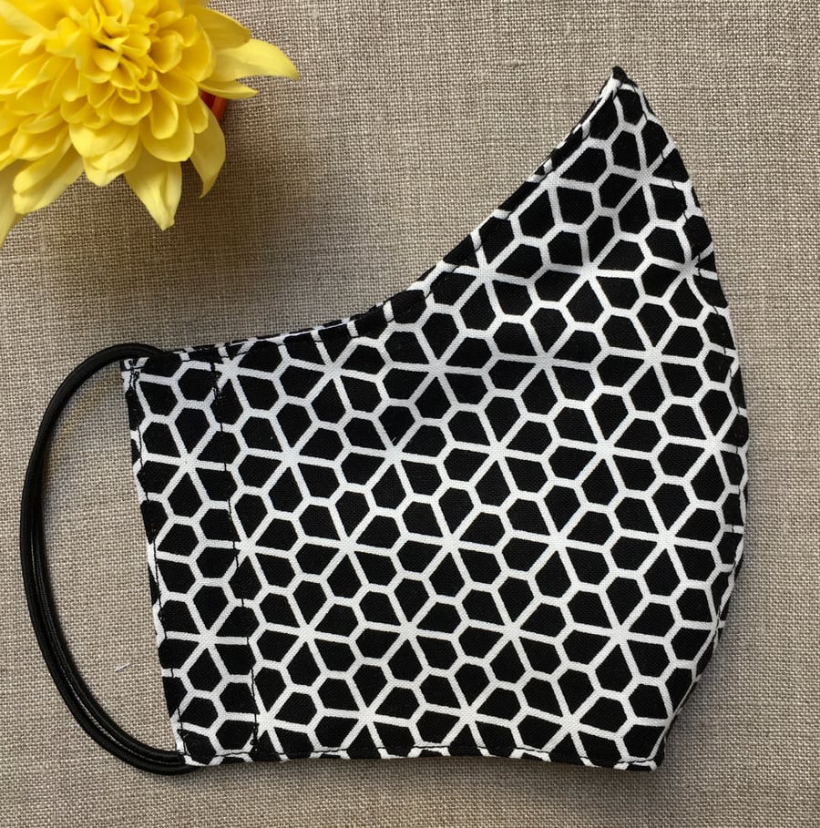 SALE Reusable Cotton Geometric Pattern Face Mask Womens Medium Free P&P