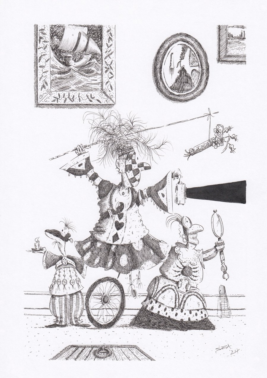 'The Black Lamp' an A4 sized original artwork