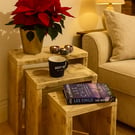 Rustic Solid Wooden Nest Tables 