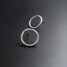 Sterling Silver Textured Hoop Stud Earrings: handamde Urban WEDDING