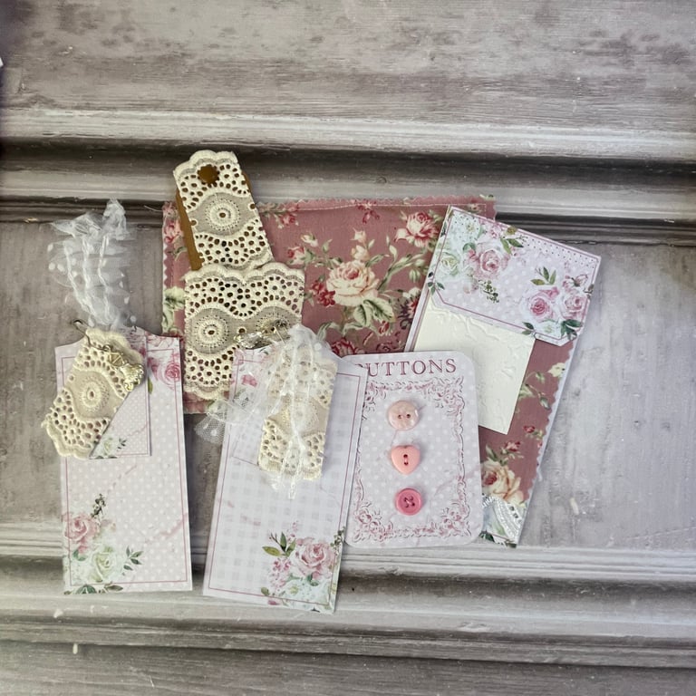 Sewing - Ephemera Pink Sewing Theme  by Carolee Crafts PB12 0032