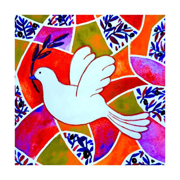 PEACE DOVE-BLANK GREETINGS CARD