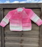 Baby pink cardigan 0-3 months
