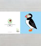 Puffin Greeting Card, Bird Blank Card, Seabirds, Eco Friendly Card, Coastal Card - Image 3