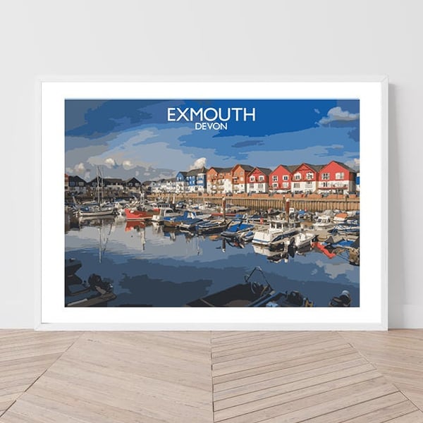 Exmouth, Devon Art Print Travel Poster Railway Poster Salty Seas Original Print 
