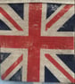 Union Jack red,white & blue linen  fabric bunting wedding,party flags - Image 3