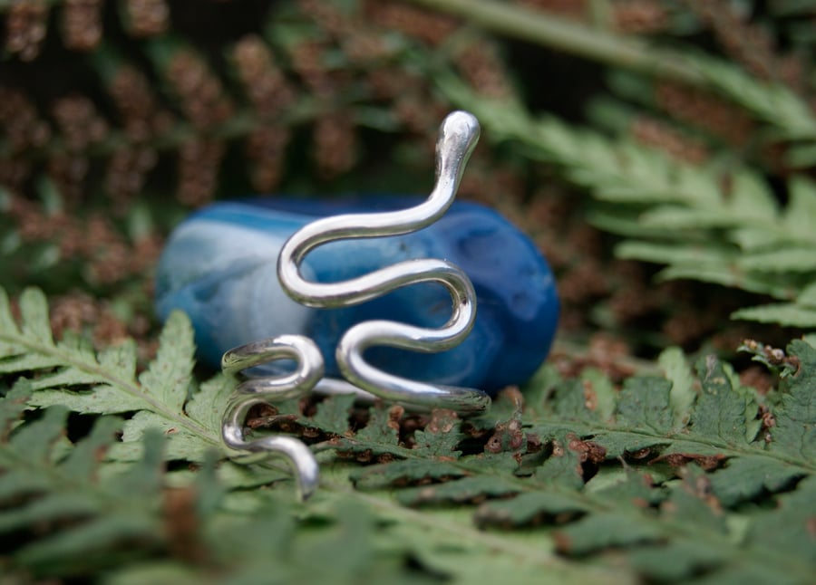 Handmade Sterling Silver Snake Ring - One of a Kind