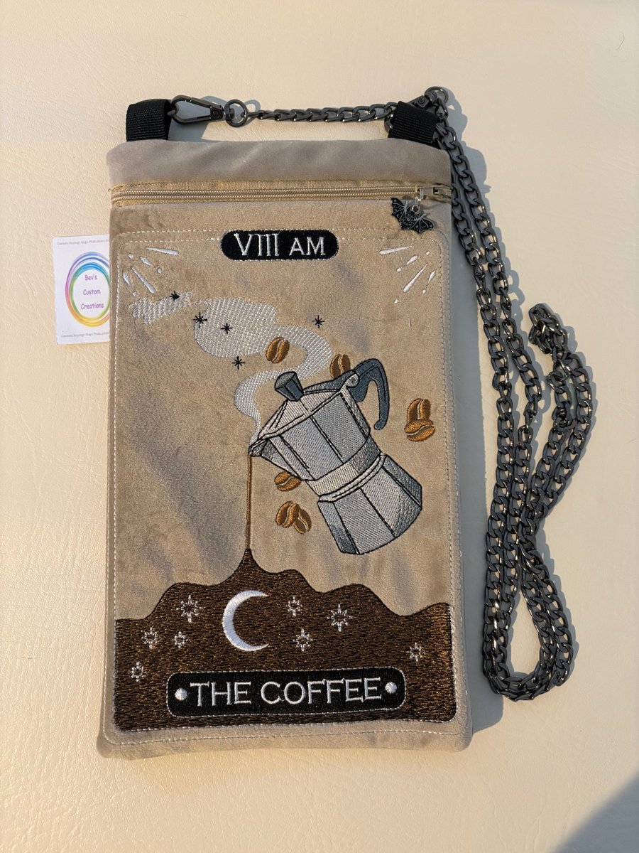 Embroidered Tarot inspired - The Coffee - Velour 