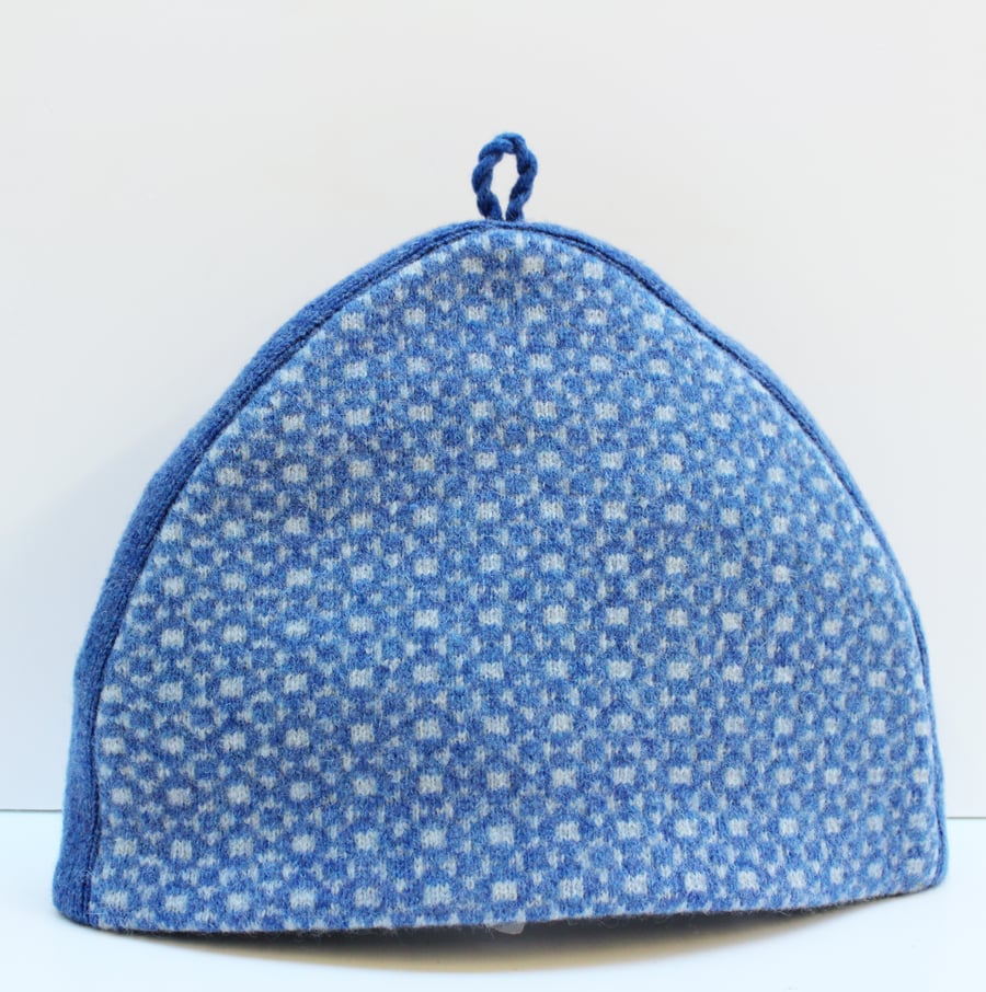 Blue Geometric  tea pot cover