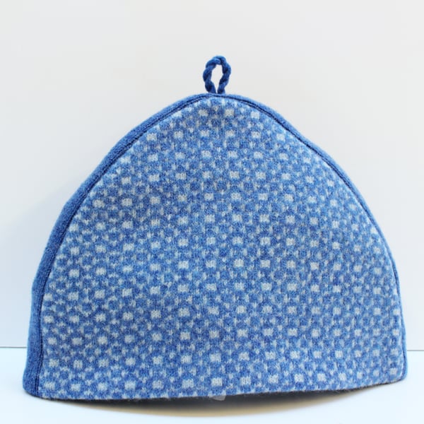 Blue Geometric  tea pot cover