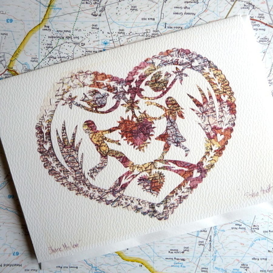 Mothers Day Card , Share My Love Greeting Card - Pink