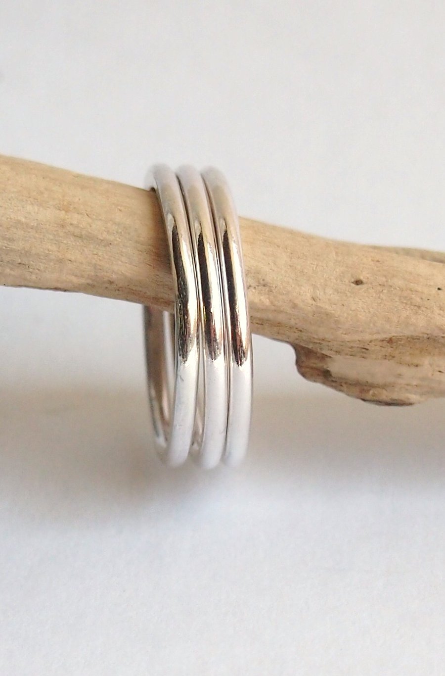 Three Sterling Silver Stacking Rings