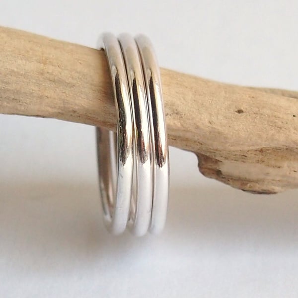 Three Sterling Silver Stacking Rings