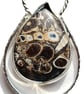 Necklace Silver Turitella Fossil Jewellery Teardrop Pendant Sustainable Gift - Image 3