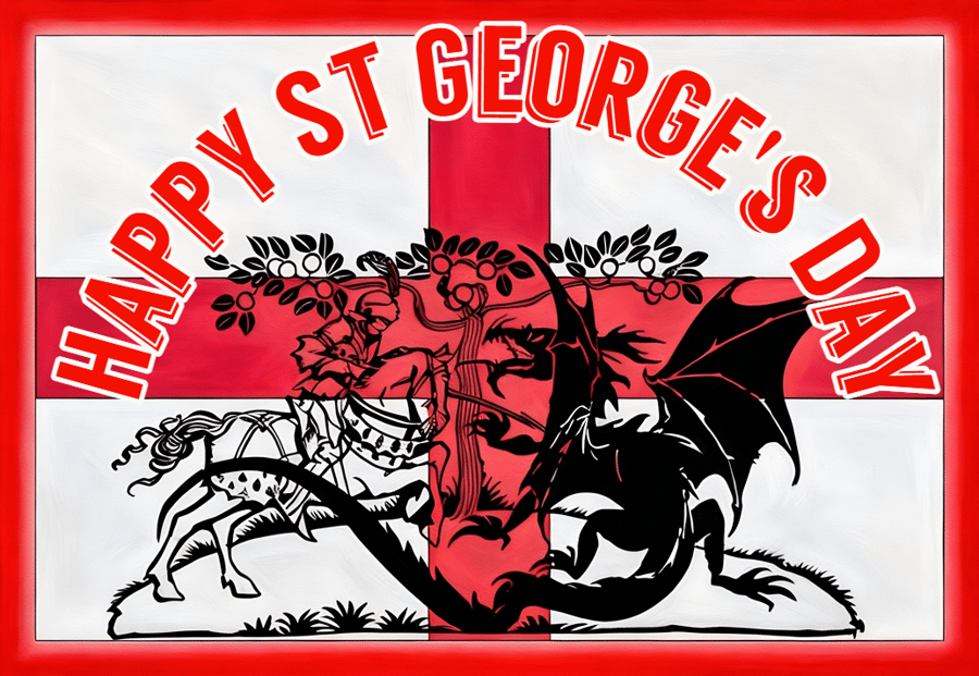 Happy St George's Day A5 Greeting Card 